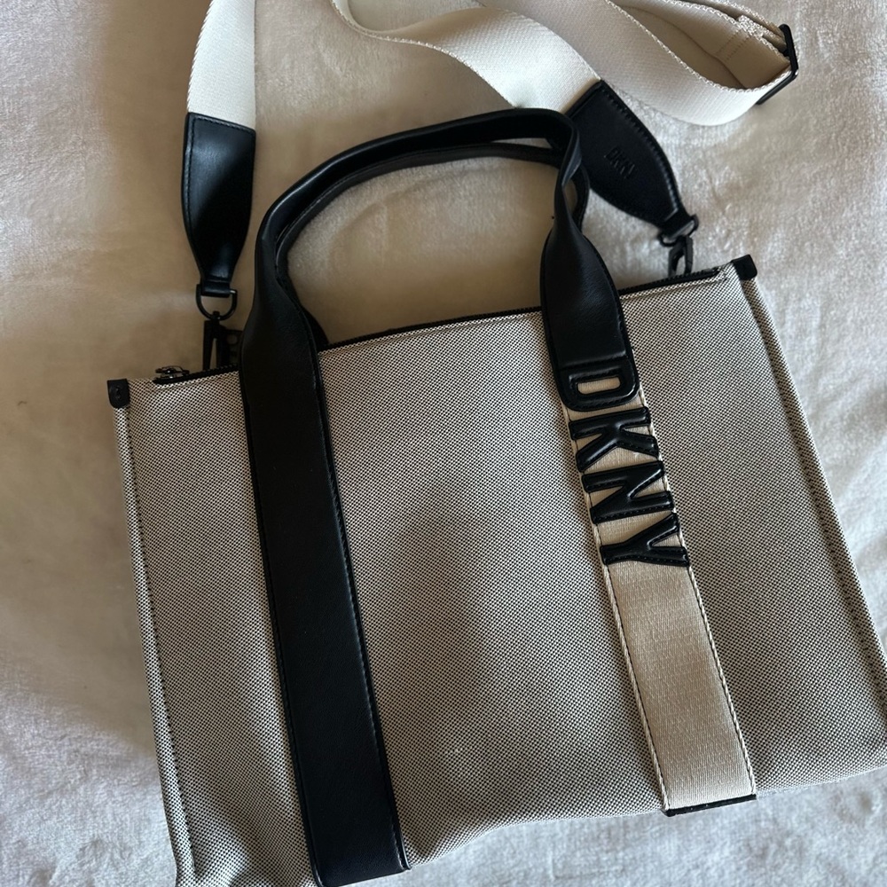 DKNY Black and White Tote Bag